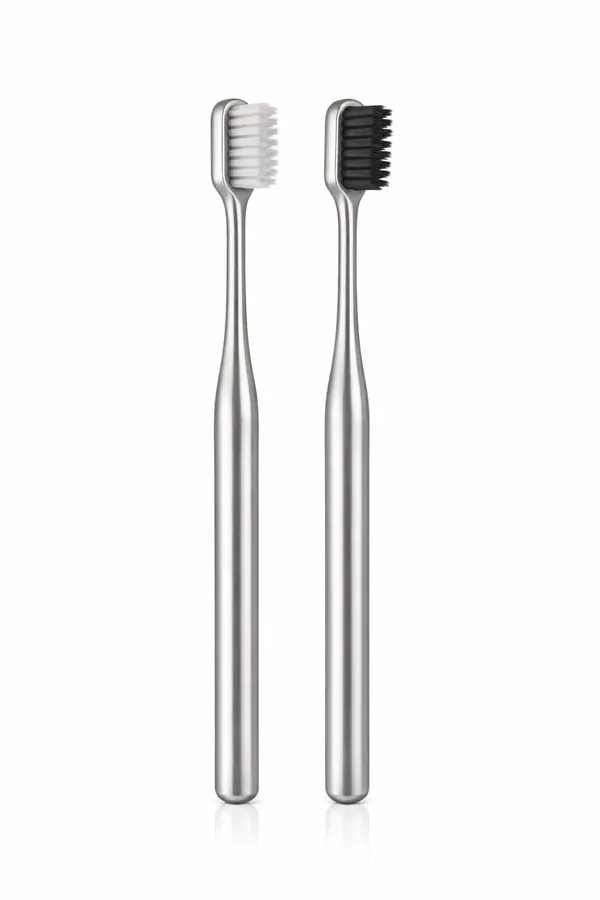 Premium_Silver_Coated_Toothbrush_With_White_And_Black_Bristles_–_Pack_Of_2