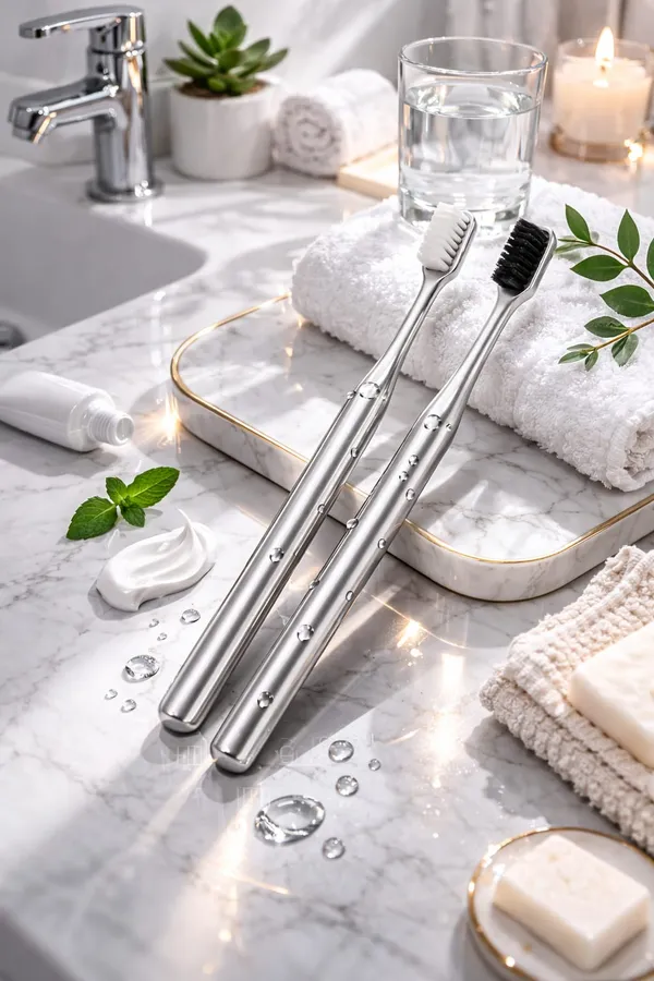 Premium_Silver_Coated_Toothbrush_With_White_And_Black_Bristles_–_Pack_Of_2