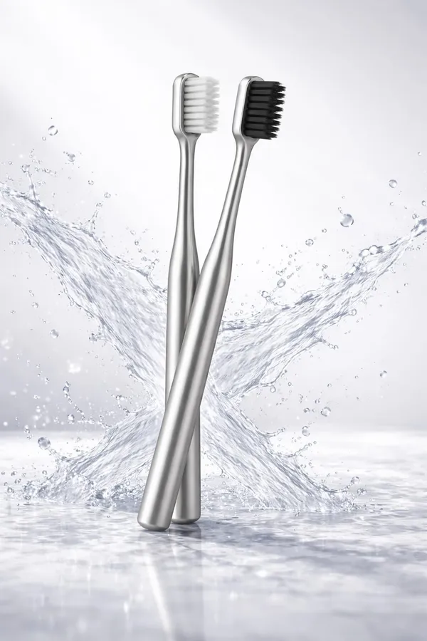 Premium_Silver_Coated_Toothbrush_With_White_And_Black_Bristles_–_Pack_Of_2