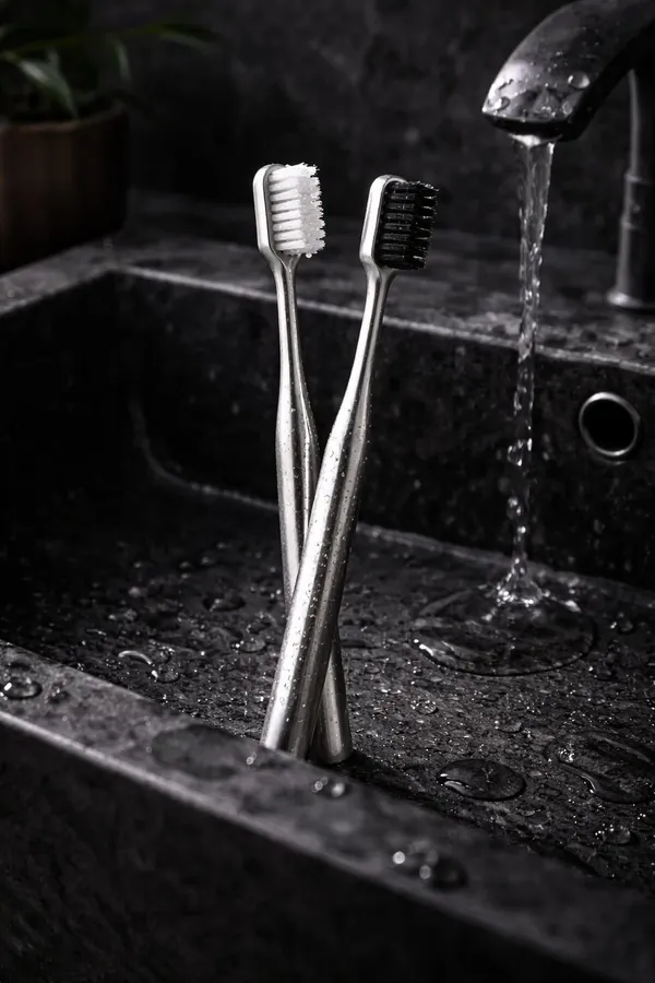 Premium_Silver_Coated_Toothbrush_With_White_And_Black_Bristles_–_Pack_Of_2