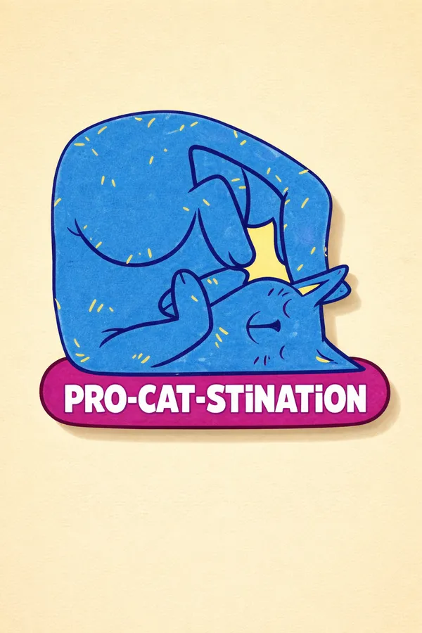 Procatstination_Fridge_Magnet_For_Cat_Lovers