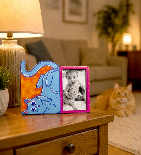 Cat_Themed_Wooden_Photo_Frame_|_For_Home_Decor_&_Pet_Lovers