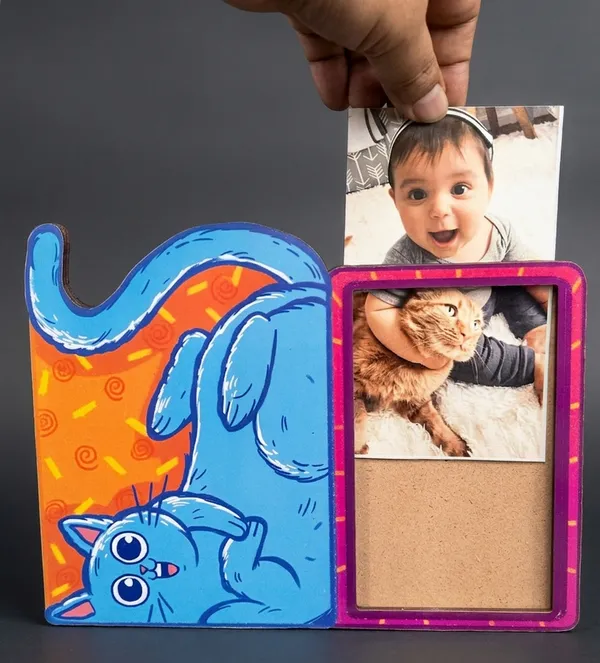 Cat_Themed_Wooden_Photo_Frame_|_For_Home_Decor_&_Pet_Lovers