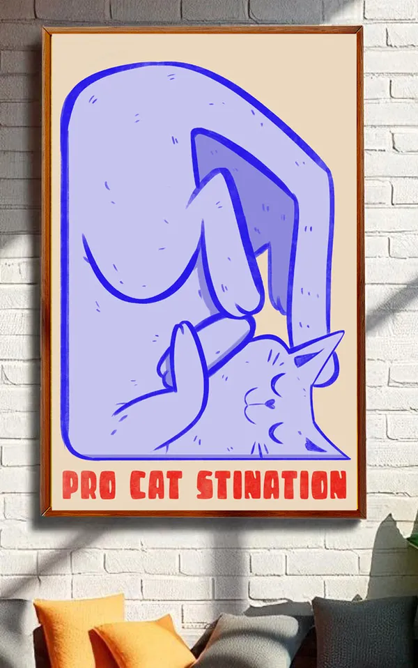 Pro-cat-stination_Wall_Art_For_Home_&_Wall_Decoration