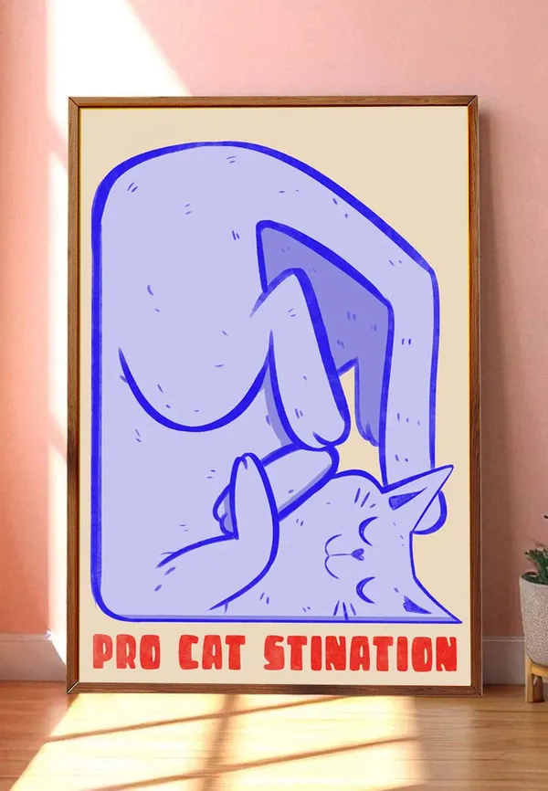 Pro-cat-stination_Wall_Art_For_Home_&_Wall_Decoration