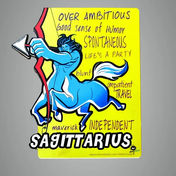 Quirky_Sagittarius_Zodiac_Fridge_Magnet_|_For_Refrigerator,_Home_Decor