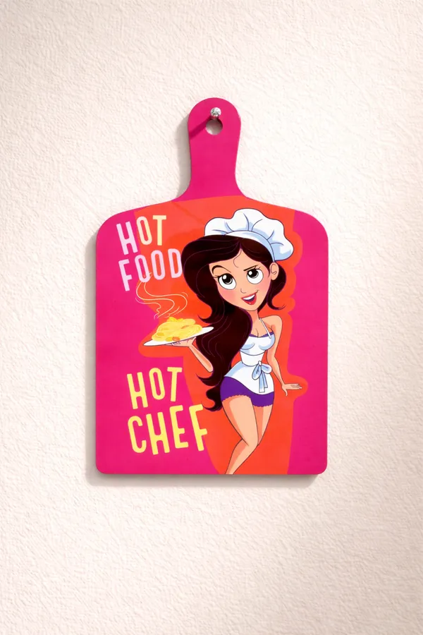 Hot_Food_Hot_Chef_Plate_Wall_Hanging_|_For_Home_&_Wall_Decoration_|_11.2_X_7_Inch