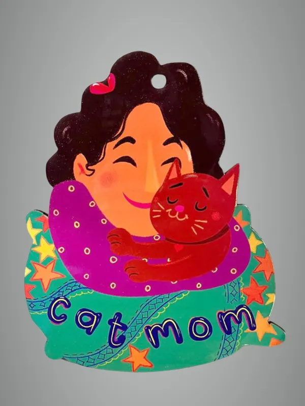 Cat_Mom_Cute_Plate_Wall_Hanging_|_For_Home_&_Wall_Decoration_|_8.7_X_6.9_Inch