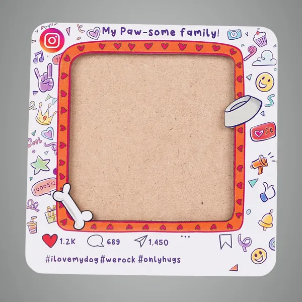 Wooden_Pet_Themed_Family_Photo_Frame_|_For_Home_Decor_&_Pet_Lovers