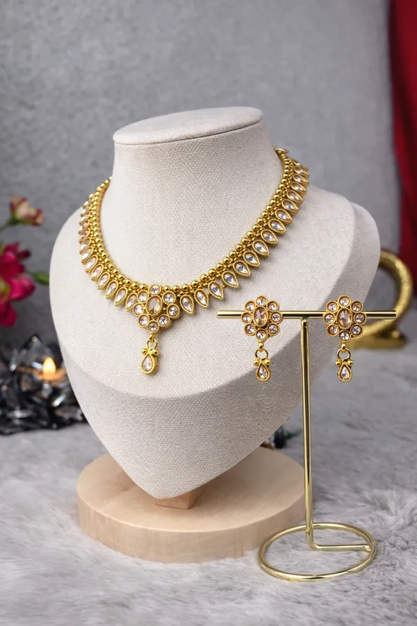 1gm_Gold_Plated_Polki_Drop_Necklace_Set