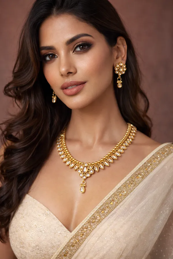 1gm_Gold_Plated_Polki_Drop_Necklace_Set