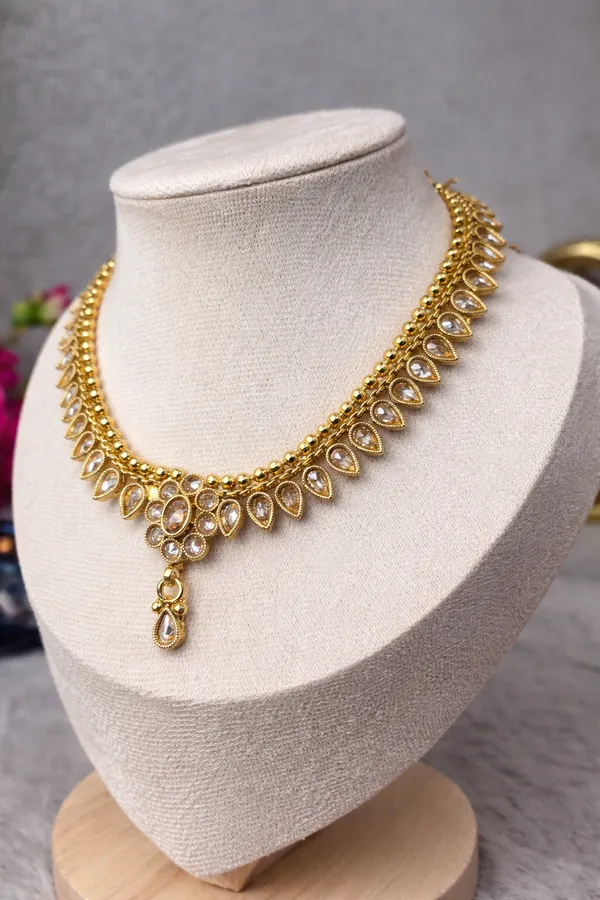 1gm_Gold_Plated_Polki_Drop_Necklace_Set