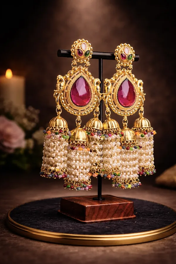 Royal_Ruby_Pearl_Jhumka_Earrings