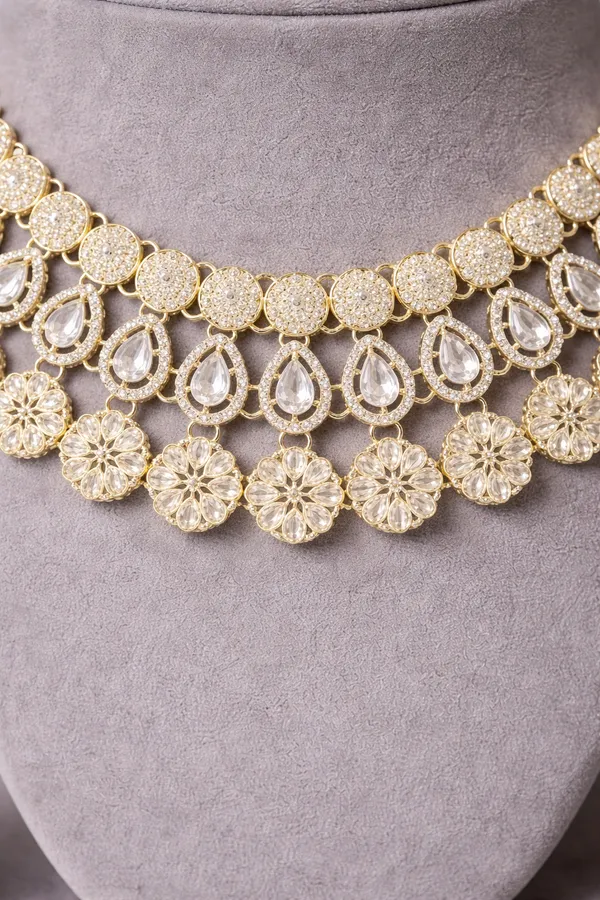 Premium_Bridal_Choker_Necklace_Set_With_Earrings_For_Women