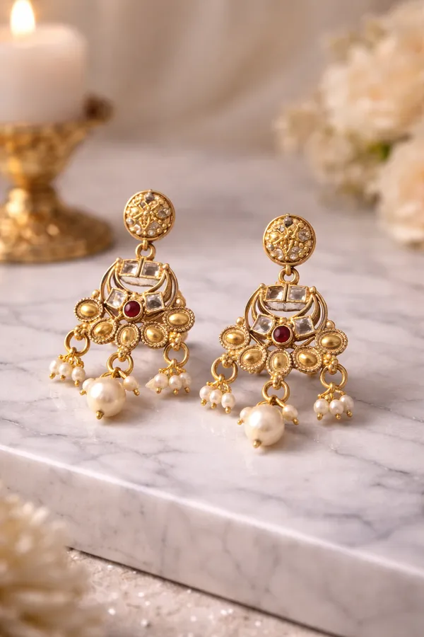 Gold_And_Pearl_Traditional_Kundan_Ranihaar_Choker_Premium_Wedding_Jewellery_Set_For_Women