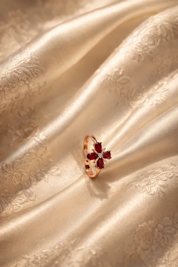Red_Petal_Flower_Ring_For_Women
