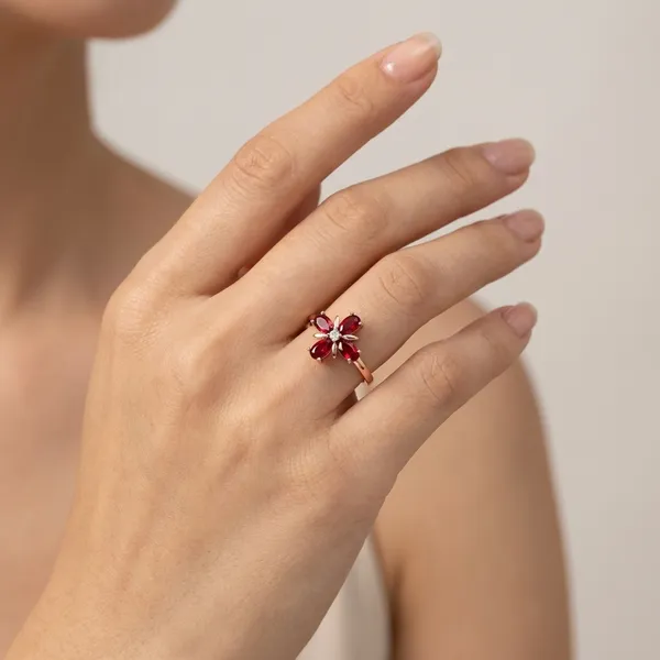 Red_Petal_Flower_Ring_For_Women