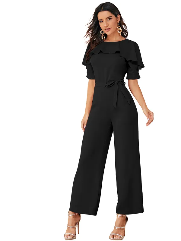 Black_Solid_With_Matching_Belt_Jumpsuit_For_Women