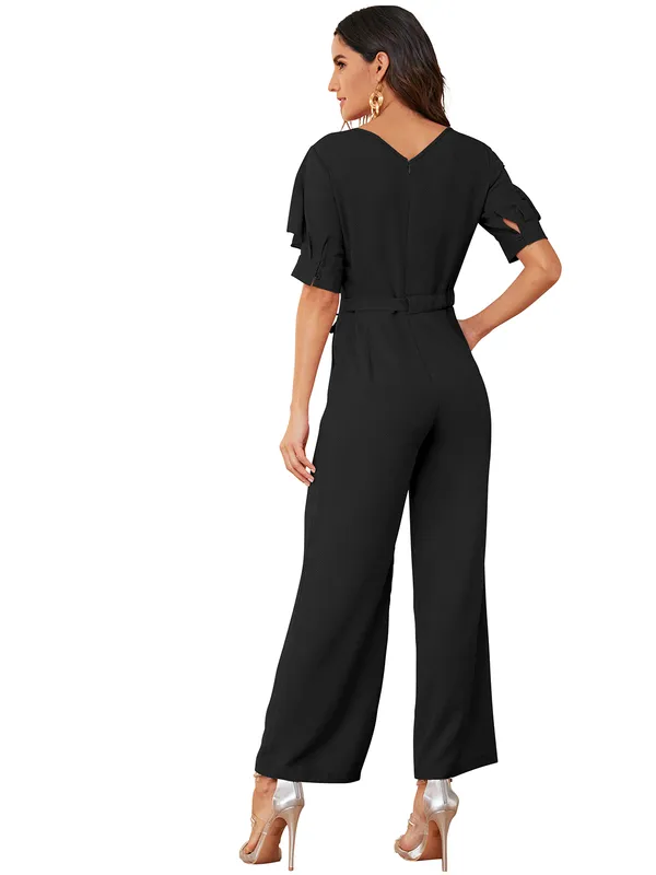 Black_Solid_With_Matching_Belt_Jumpsuit_For_Women