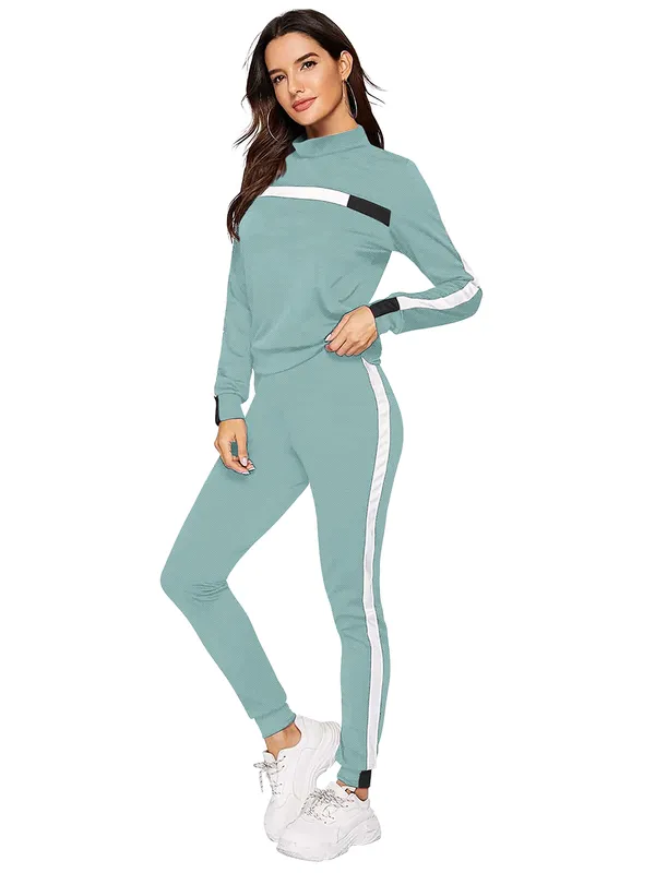 Pista_Solid_Full_Sleeve_Stylish_With_Side_&_Chest_Stripe_Design_Slim_Fit_Jogger_Pants_Soft_Stretchable_Casual_Tracksuit_Set_For_Women