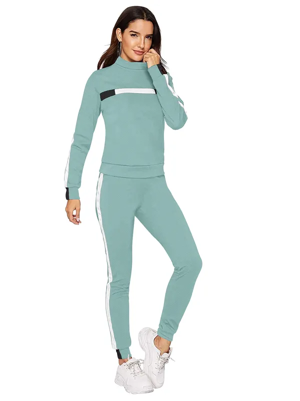 Pista_Solid_Full_Sleeve_Stylish_With_Side_&_Chest_Stripe_Design_Slim_Fit_Jogger_Pants_Soft_Stretchable_Casual_Tracksuit_Set_For_Women