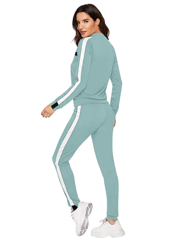 Pista_Solid_Full_Sleeve_Stylish_With_Side_&_Chest_Stripe_Design_Slim_Fit_Jogger_Pants_Soft_Stretchable_Casual_Tracksuit_Set_For_Women