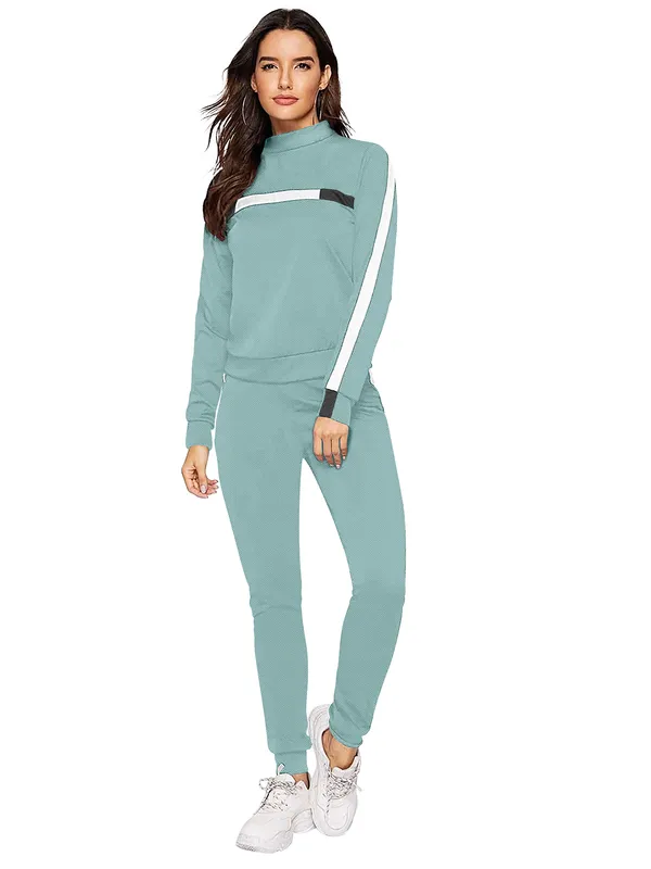 Pista_Solid_Full_Sleeve_Stylish_With_Side_&_Chest_Stripe_Design_Slim_Fit_Jogger_Pants_Soft_Stretchable_Casual_Tracksuit_Set_For_Women