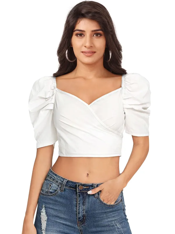 White_Sweetheart_Neck_Stylish_Balloon_Sleeves_Top_For_Women