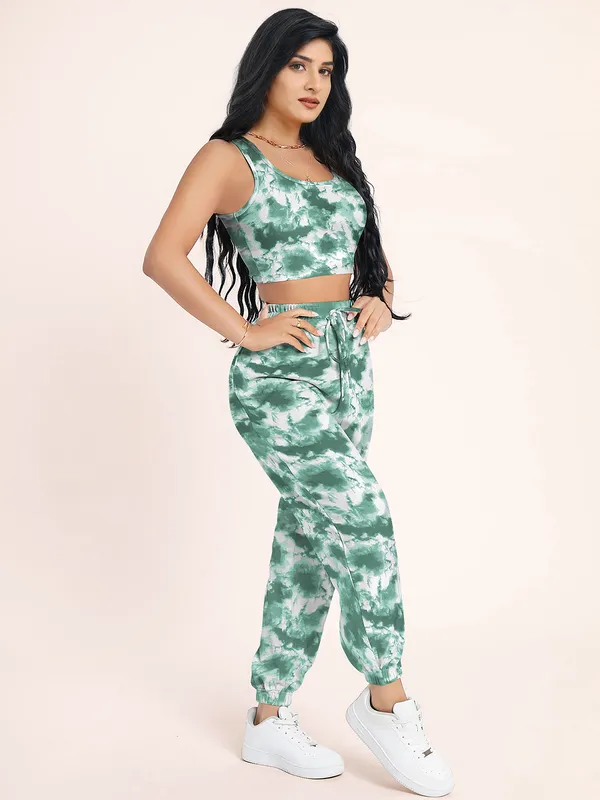 Green_Aesthetic_Bodies_Tie_Dye_Twisted_Knot_Round_Neck_&_Sleeveless_Pattern_Jogger_Co-Ord_Set_For_Women
