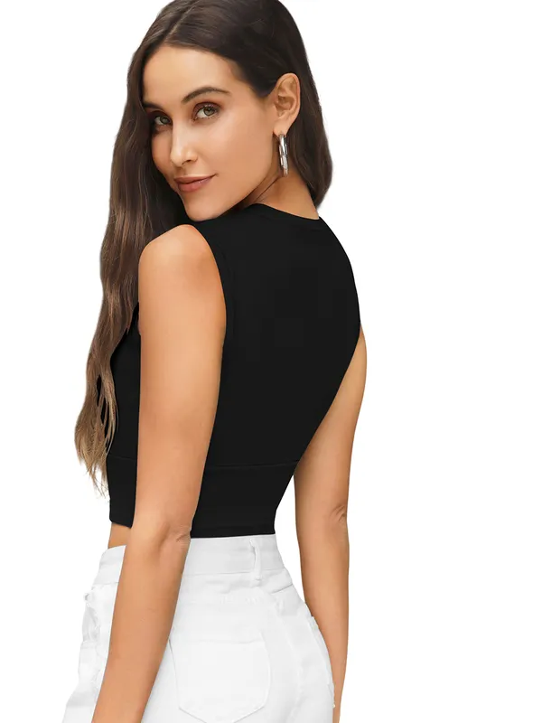 Black_Sweetheart_Neck_Blouson_Top_For_Women