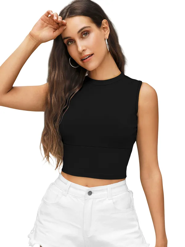 Black_Sweetheart_Neck_Blouson_Top_For_Women