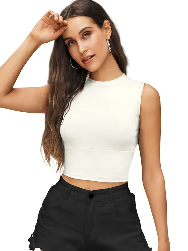 White_Sweetheart_Neck_Blouson_Top_For_Women