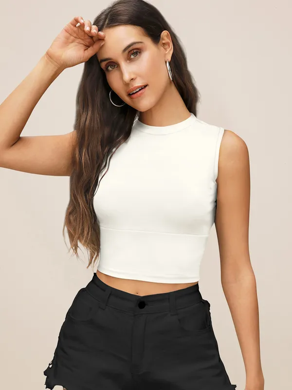 White_Sweetheart_Neck_Blouson_Top_For_Women