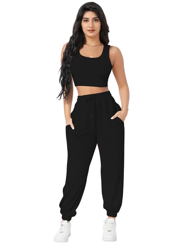 Black_Black_Round_Neck_Top_And_Joggers_Co-Ord_Set_For_Women