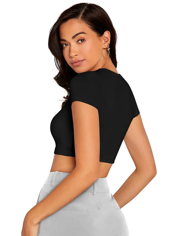 Black_Cute_Summer_Scoop_Neck_Basic_Tees_Slim_Fit_Trendy_Short_Sleeve_T-Shirt_For_Women