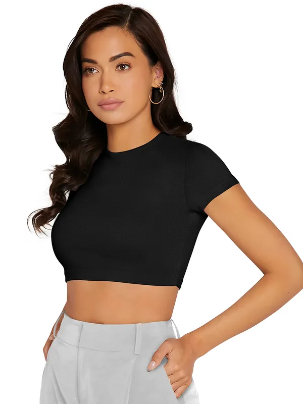 Black_Cute_Summer_Scoop_Neck_Basic_Tees_Slim_Fit_Trendy_Short_Sleeve_T-Shirt_For_Women