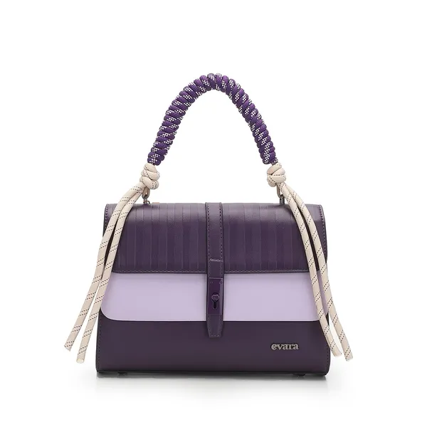 Purple_Two-Tone_Evara_Structured_Handbag_with_Braided_Handle