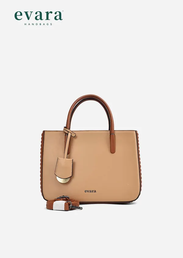 Beige_Leather_Structured_Tote_Handbag_With_Detachable_Strap