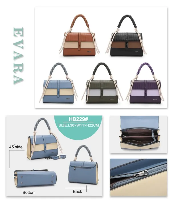 Black_Brown_Colorblock_Structured_Handbag_with_Braided_Handle