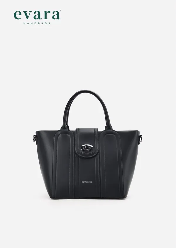 Black_Structured_Tote_Handbag_with_Front_Clasp_Closure