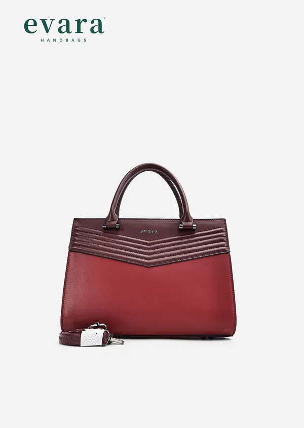 Burgundy_Leather_Structured_Handbag_with_Chevron_Detail_for_Women
