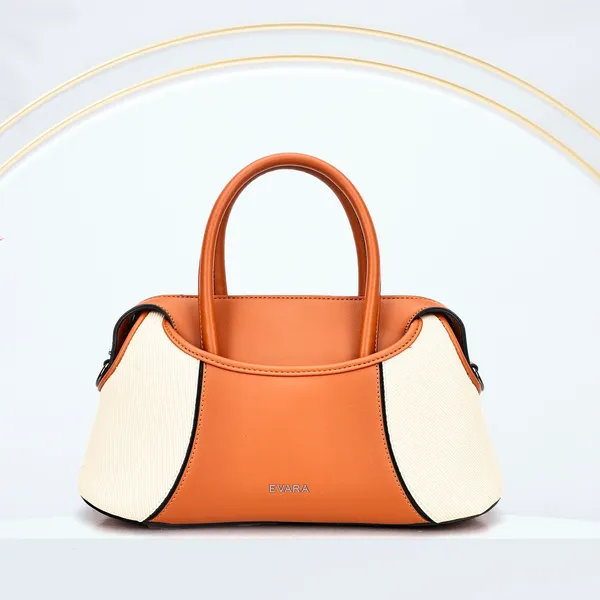 Orange_Cream_Color_Block_Structured_Handbag_for_Women