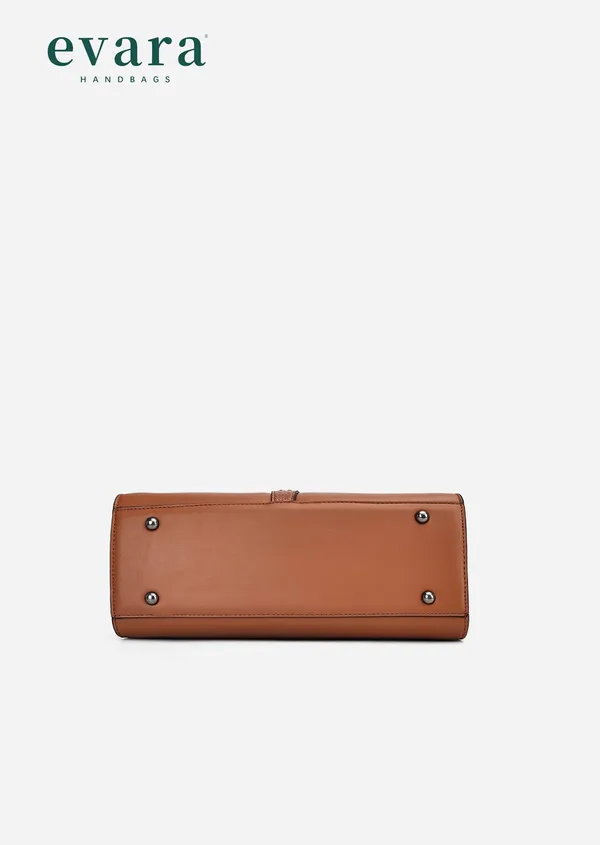Tan_Leather_Braided_Detail_Structured_Handbag_for_Women
