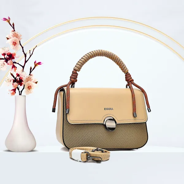 Beige_Two-Tone_Structured_Handbag_with_Braided_Handle