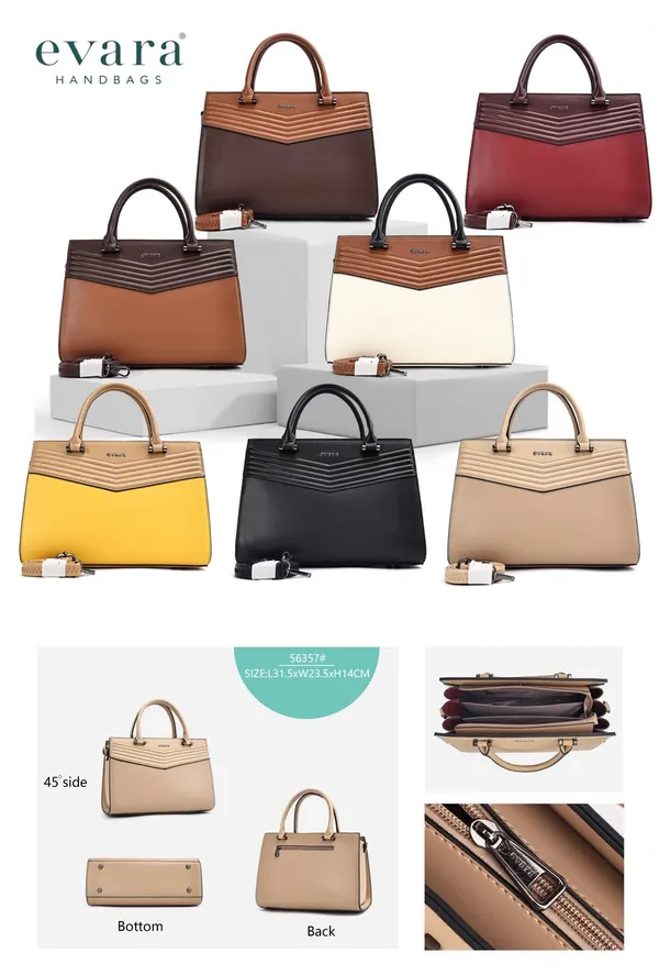 Brown_Two-Tone_Structured_Handbag_With_Chevron_Detail