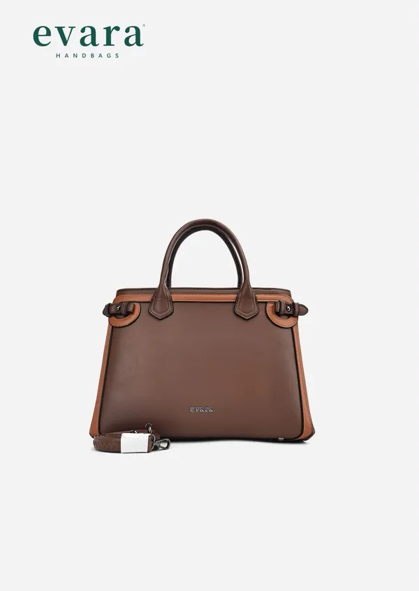 Evara_Brown_Structured_Handbag_With_Detachable_Strap