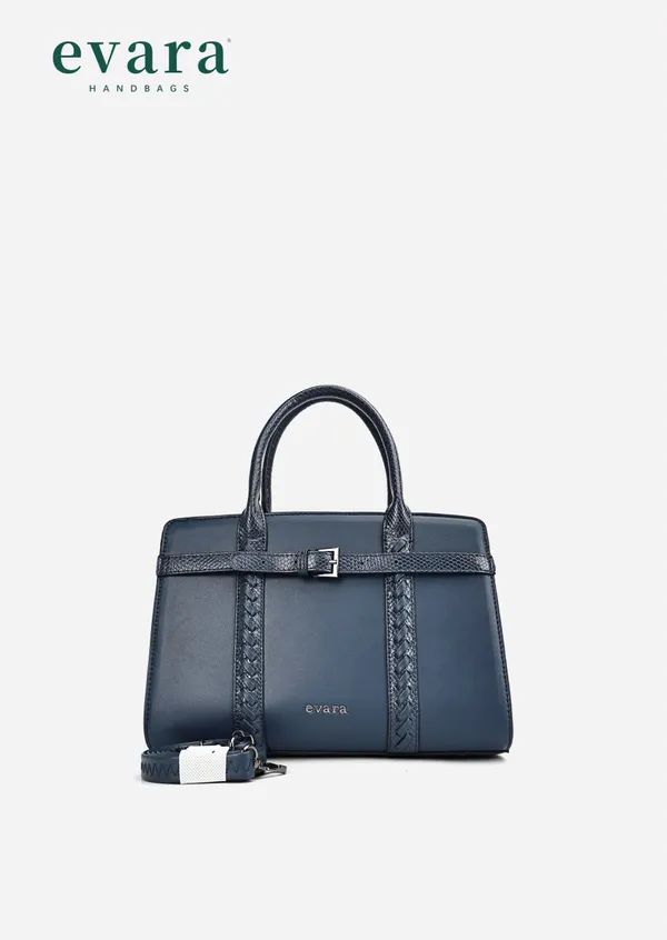Navy_Blue_Structured_Handbag_with_Textured_Detailing