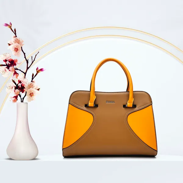 Brown_and_Yellow_Color_Block_Structured_Handbag_for_Women