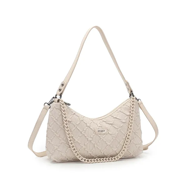 Cream_Quilted_Chain_Detail_Shoulder_Bag_for_Women