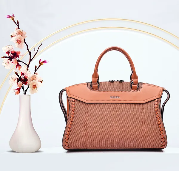 Peach_Textured_Braided_Detail_Structured_Handbag_for_Women